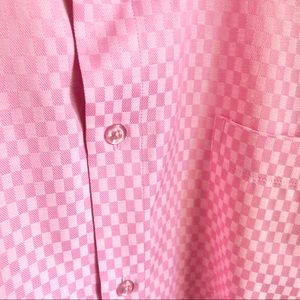 Men’s Dress Shirt Bruno Conte 18.5 Pink Button